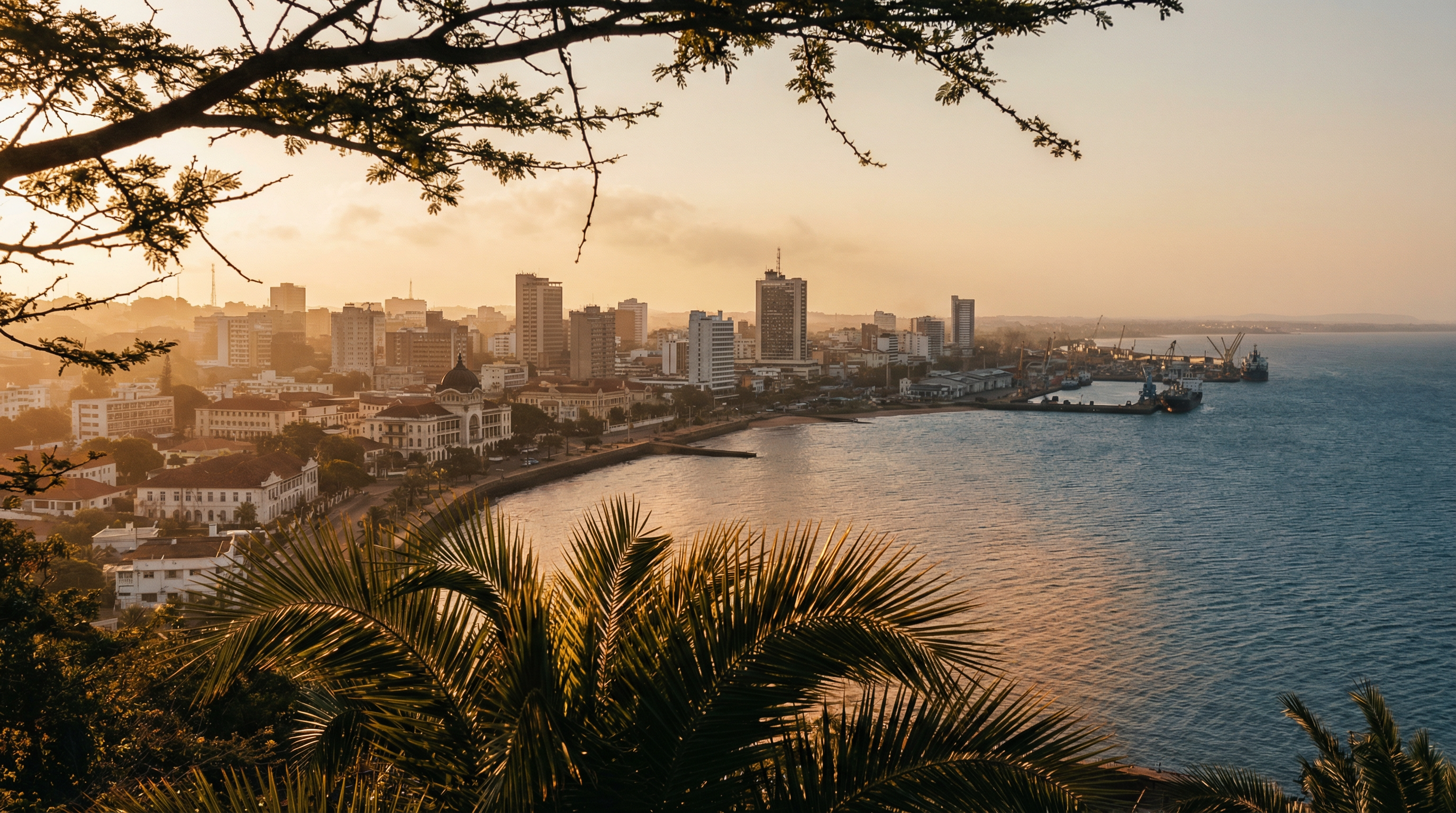 Maputo Skyline at Golden Hour